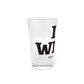 I Heart WLTN Pint Glass, 16oz