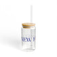 41 Tilt New Fairfield Glass Can with Straw and Lid, 16oz