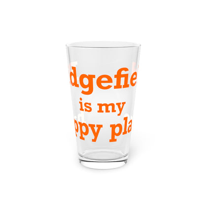 Ridgefield Is My Happy Place Pint Glass, 16oz