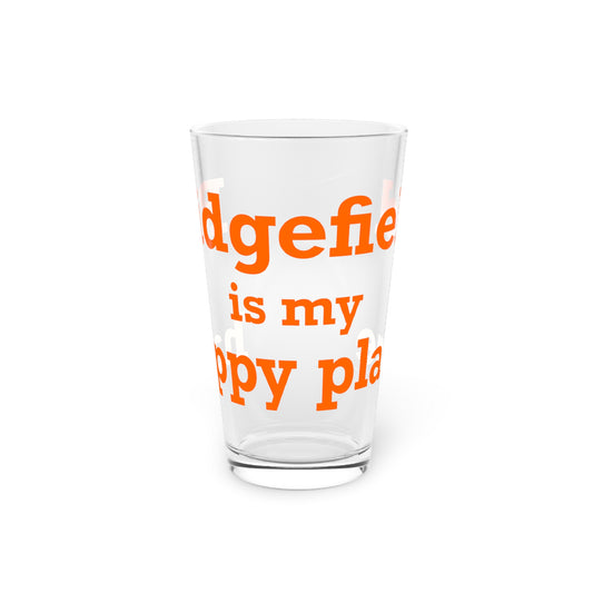 Ridgefield Is My Happy Place Pint Glass, 16oz