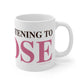 Just a kid Listening  to Goose - Pink & Espresso Mug 11oz