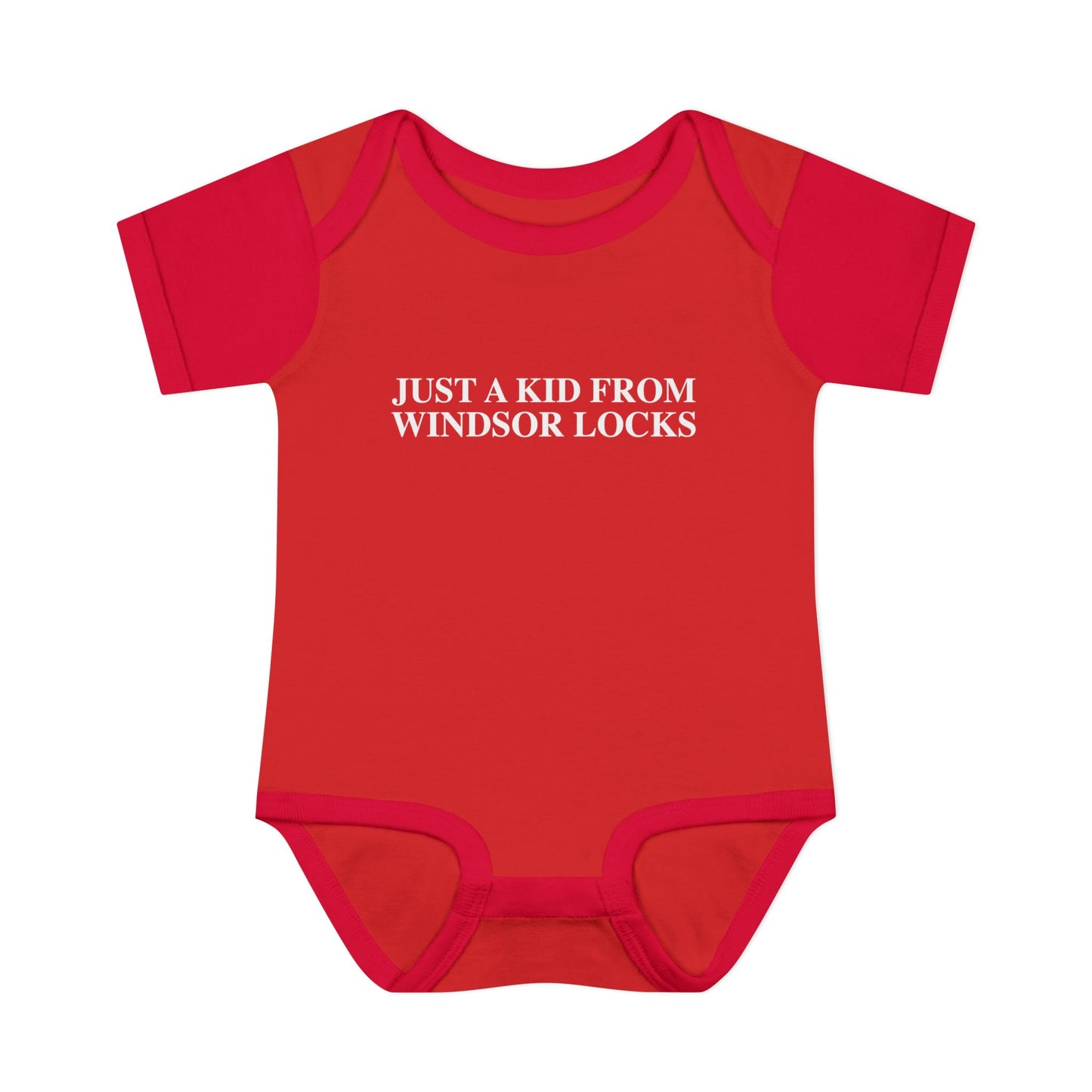 Just a kid from Windsor Locks Infant Baby Rib Bodysuit
