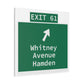 Vintage WCP Exit 61 Sign Matte Canvas, Stretched, 1.25"