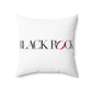41 Tilt Black Rock Spun Polyester Square Pillow