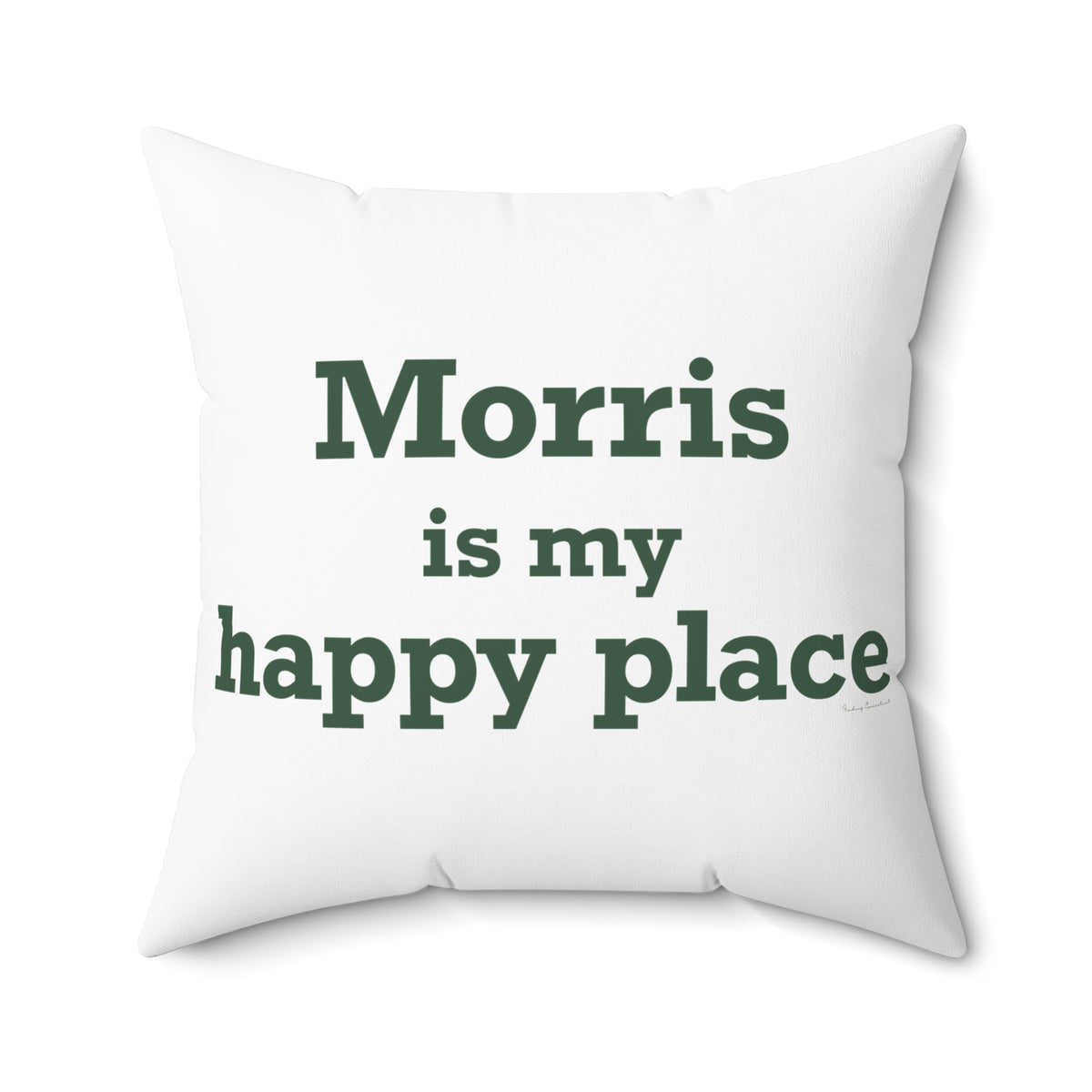 Morris is My Happy Place Polyester Square Pillow