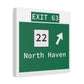 Vintage WCP Exit 63 Sign Matte Canvas, Stretched, 1.25"