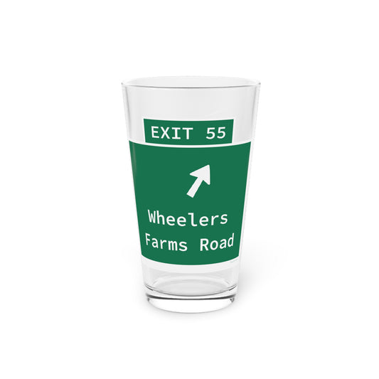 Vintage WCP Exit 55 Sign Pint Glass, 16oz
