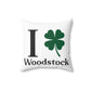 I Clover Woodstock Spun Polyester Square Pillow
