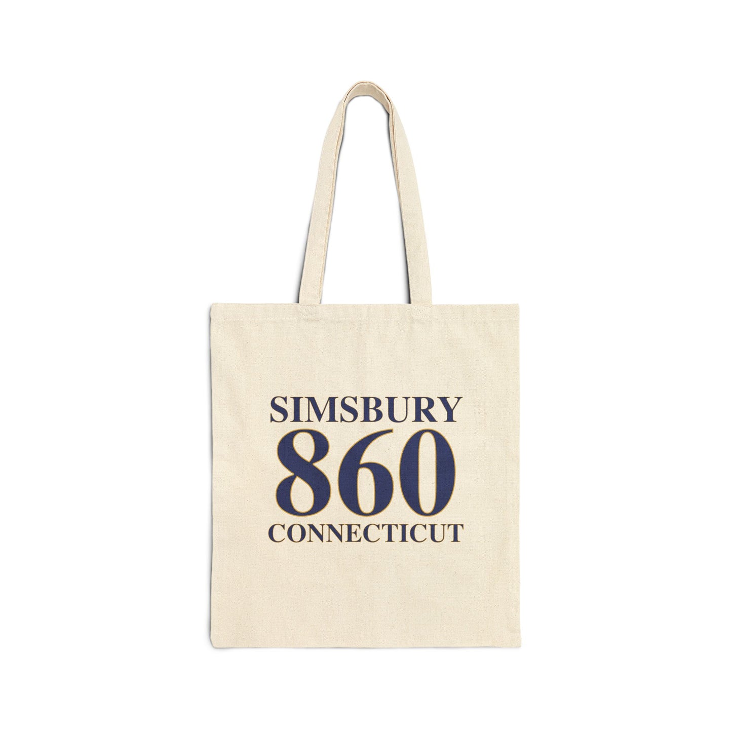 Simsbury 860 Connecticut Cotton Canvas Tote Bag