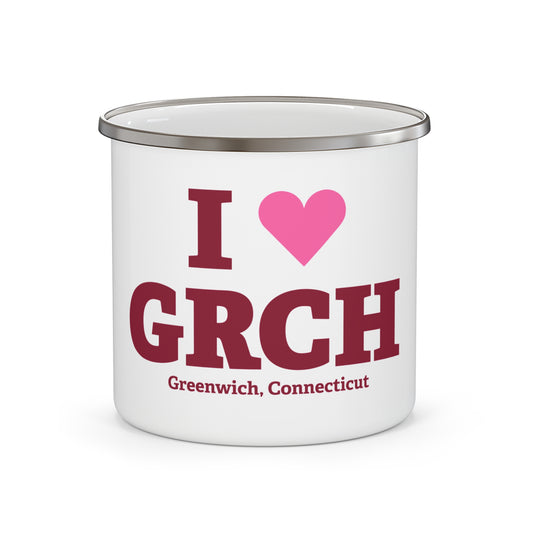 I Heart GRCH Enamel Camping Mug
