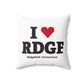 I Heart RDGF Spun Polyester Square Pillow