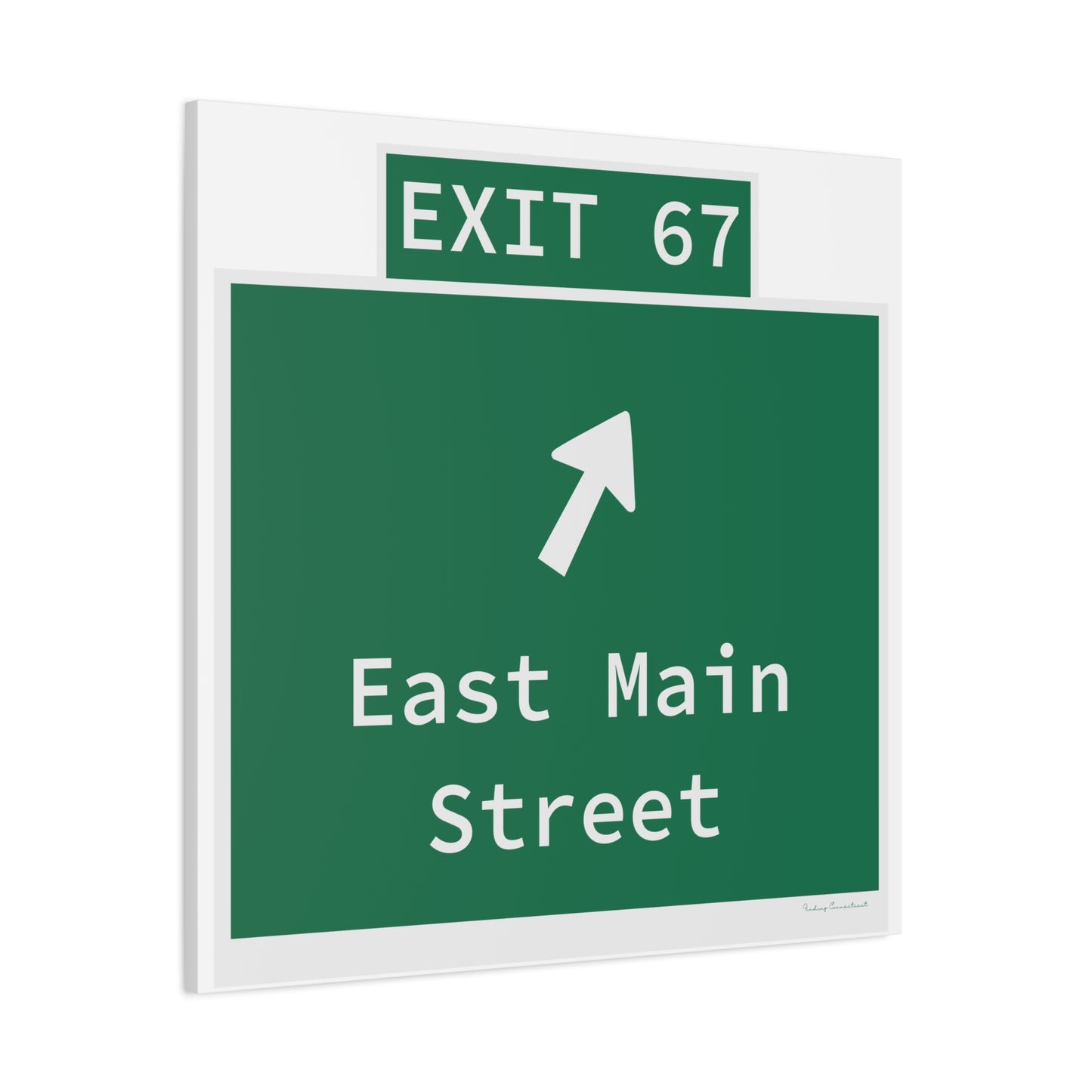 Vintage WCP Exit 67 Sign Matte Canvas, Stretched, 1.25"