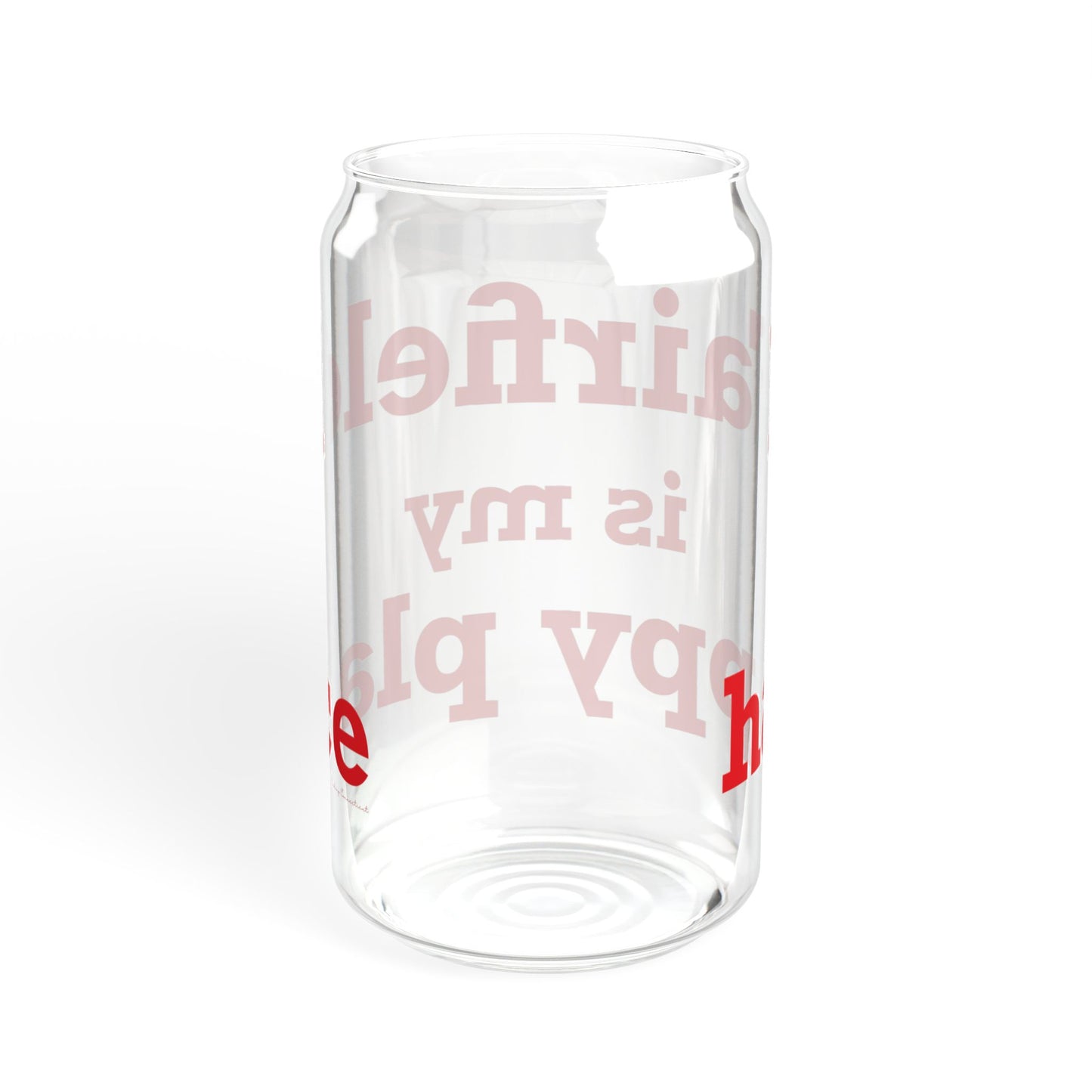 Fairfield Is My Happy Place Sipper Glass, 16oz