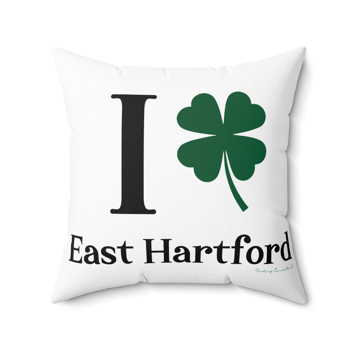 I Clover East Hartford Spun Polyester Square Pillow