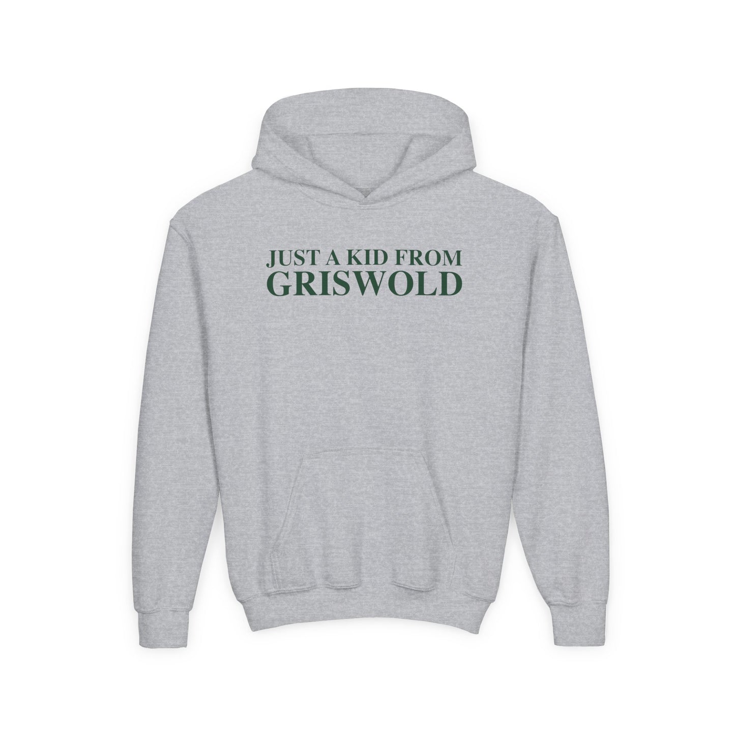 Just a kid from Griswold Youth Heavy Blend Hooded Sweatshirt