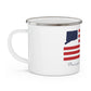 Plainfield Connecticut Flag Enamel Camping Mug