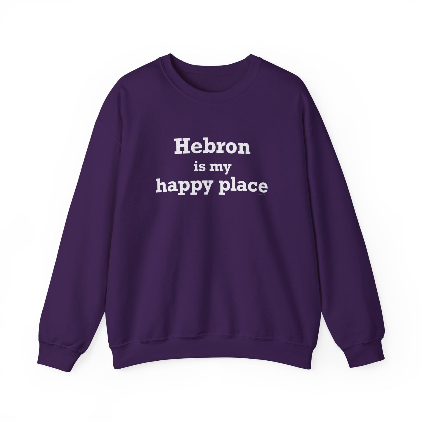 Hebron is My Happy Place Unisex Heavy Blend™ Crewneck Sweatshirt