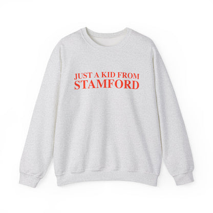 Just a kid from Stamford Unisex Heavy Blend™ Crewneck Sweatshirt