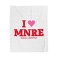I Heart MNRE Velveteen Plush Blanket