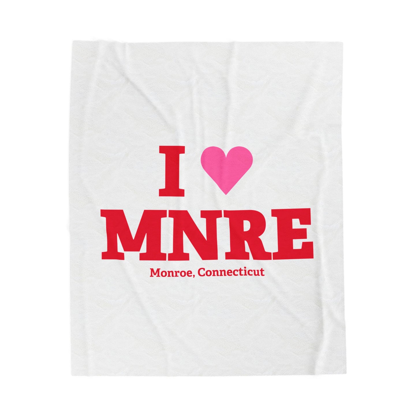 I Heart MNRE Velveteen Plush Blanket