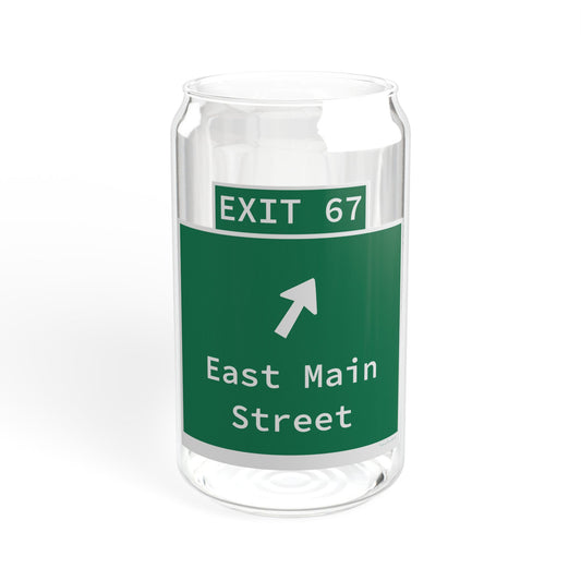 Vintage WCP Exit 67 Sign Sipper Glass, 16oz