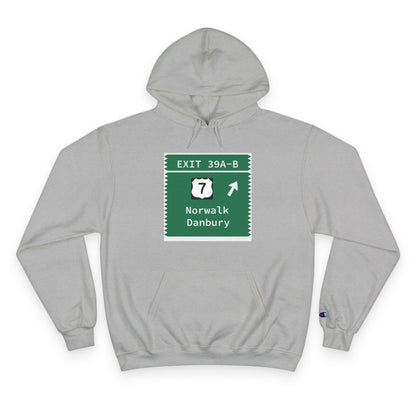 Vintage Merritt Parkway Exit 39 A-B Sign Champion Hoodie