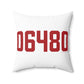 06480 Portland Connecticut Zip Code Spun Polyester Square Pillow