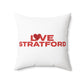 Love Stratford Spun Polyester Square Pillow