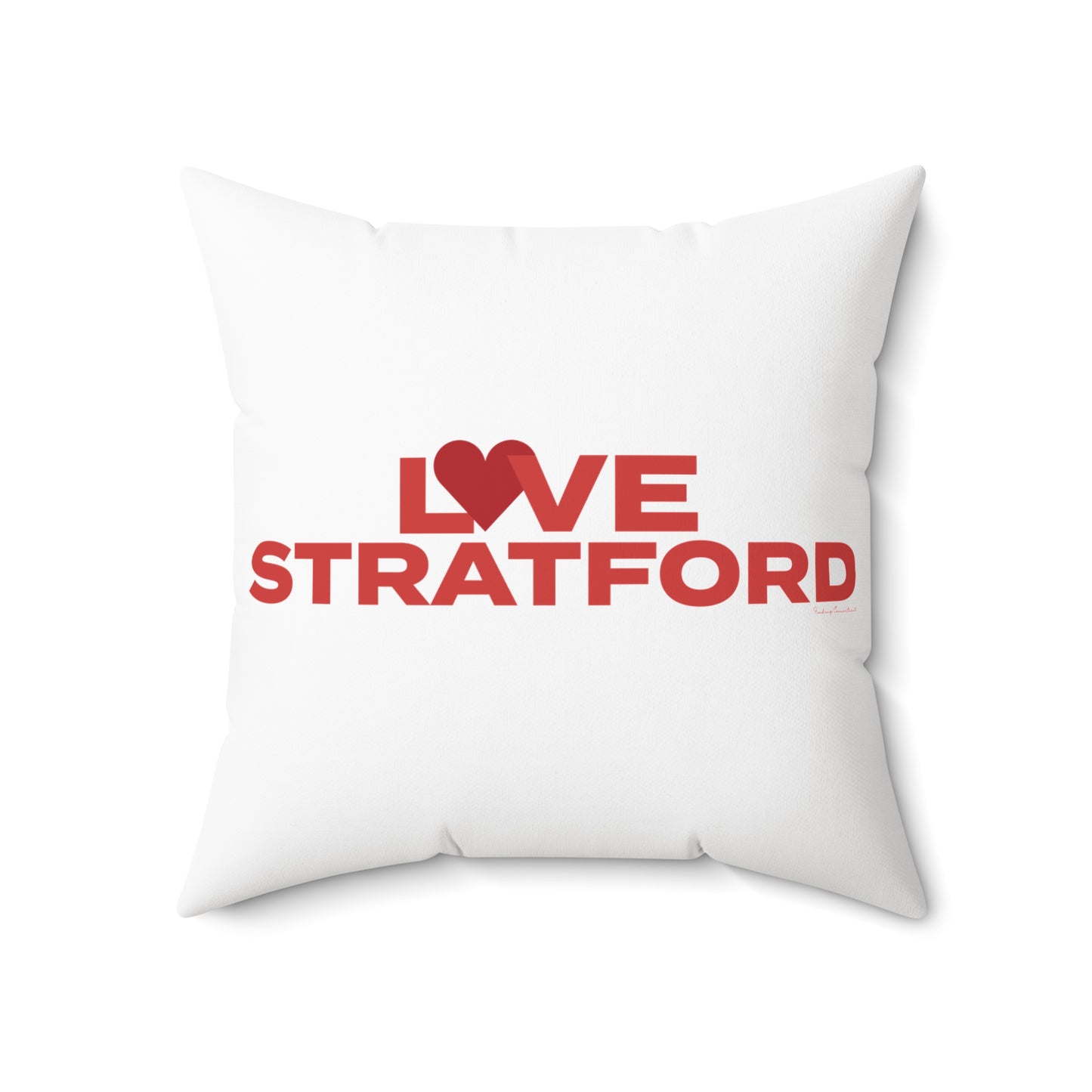 Love Stratford Spun Polyester Square Pillow