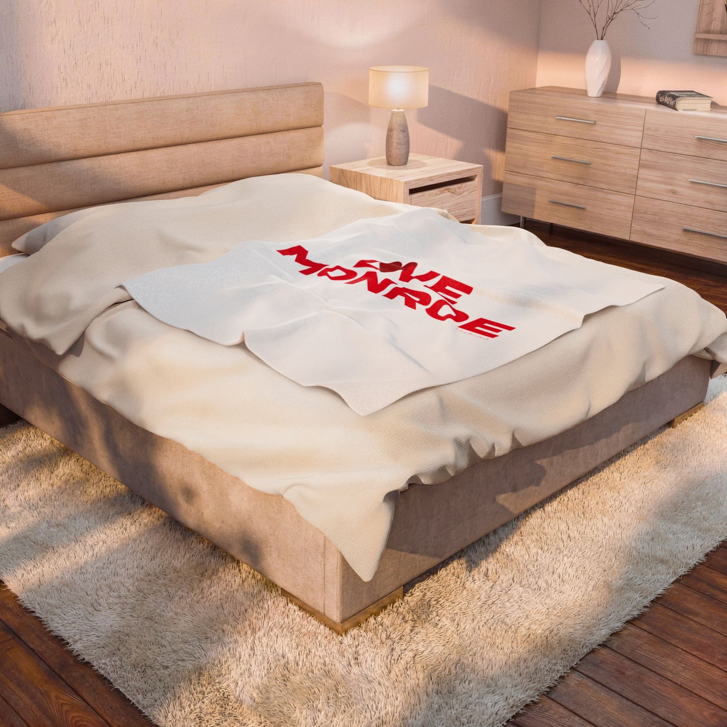 Love Monroe Velveteen Plush Blanket