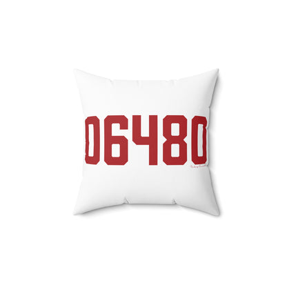 06480 Portland Connecticut Zip Code Spun Polyester Square Pillow