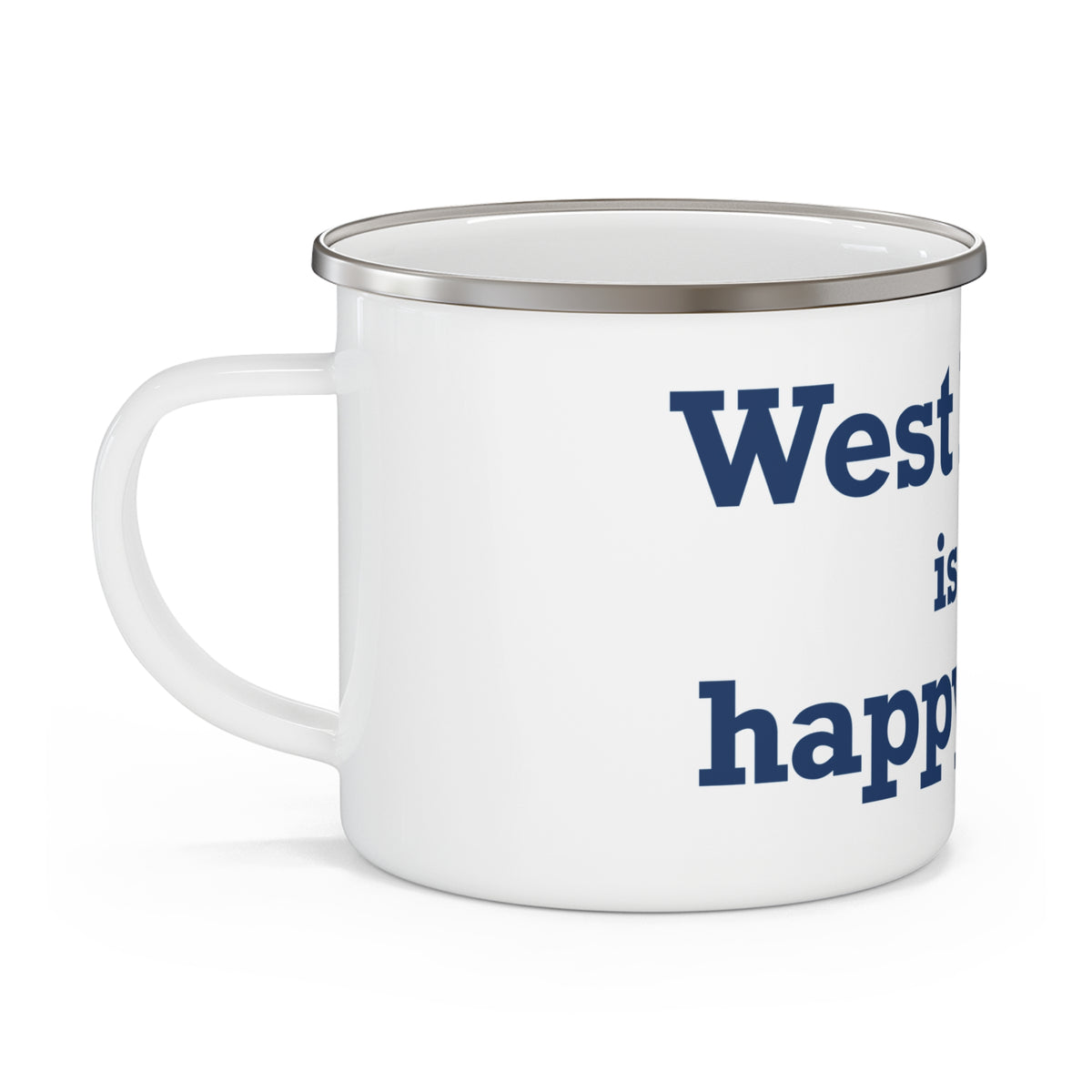 West Haven Is My Happy Place Enamel Camping Mug