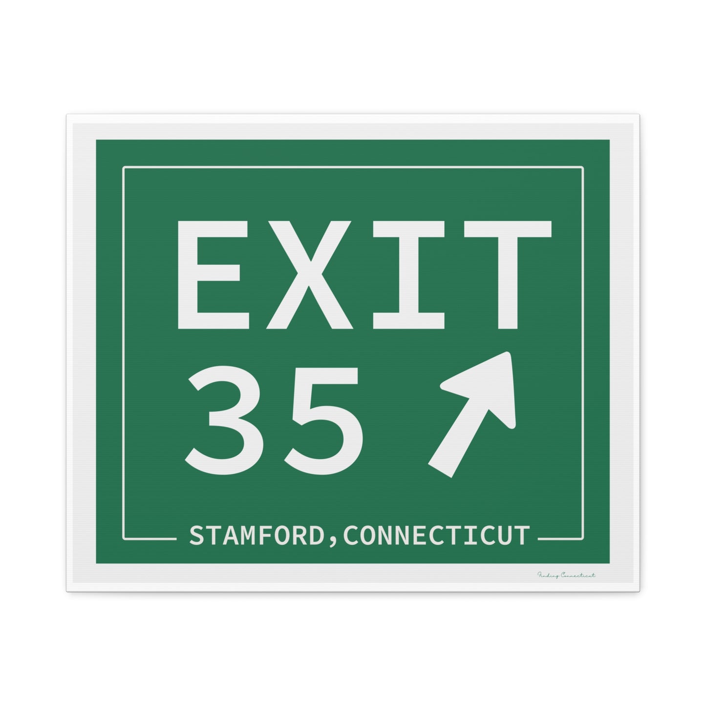 Vintage Exit 35 Merritt Parkway Sign Matte Canvas, Stretched, 1.25"