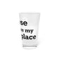 Goose Shows Are My Happy Place - Black Pint Glass, 16oz