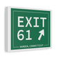 Vintage Exit 61 WCP Sign Matte Canvas, Stretched, 1.25"