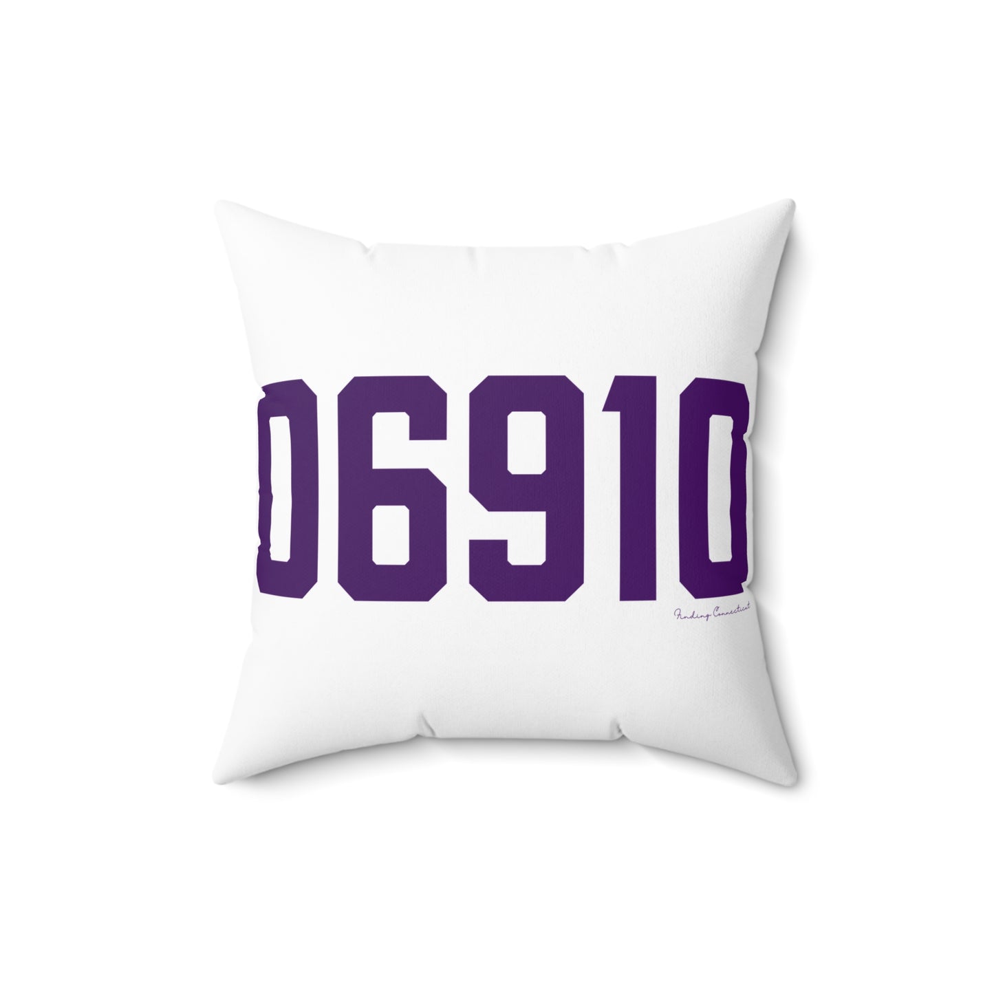 06910 Stamford Connecticut Zip Code Spun Polyester Square Pillow
