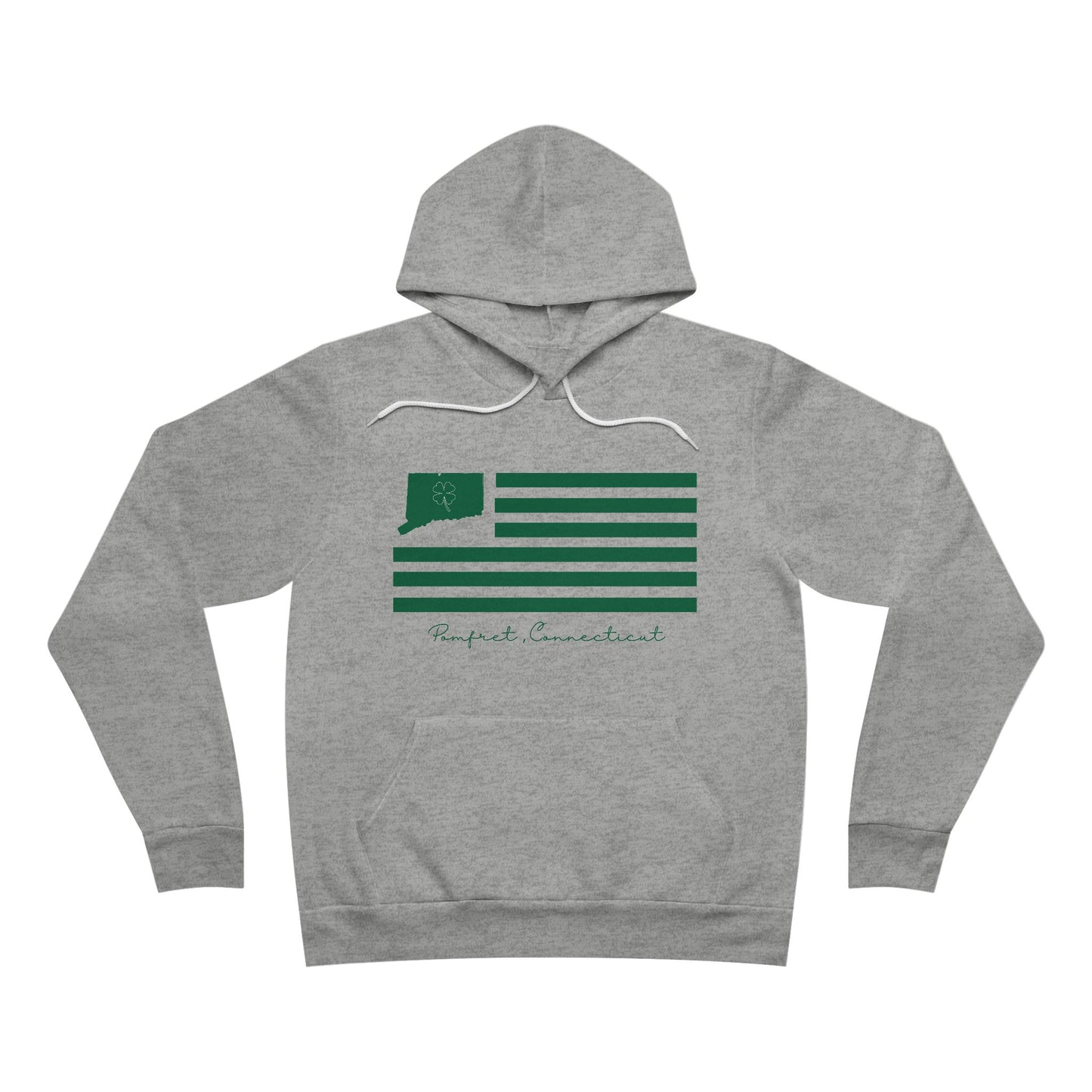 Pomfret Connecticut St. Patrick’s Day Flag Unisex Sponge Fleece Pullover Hoodie