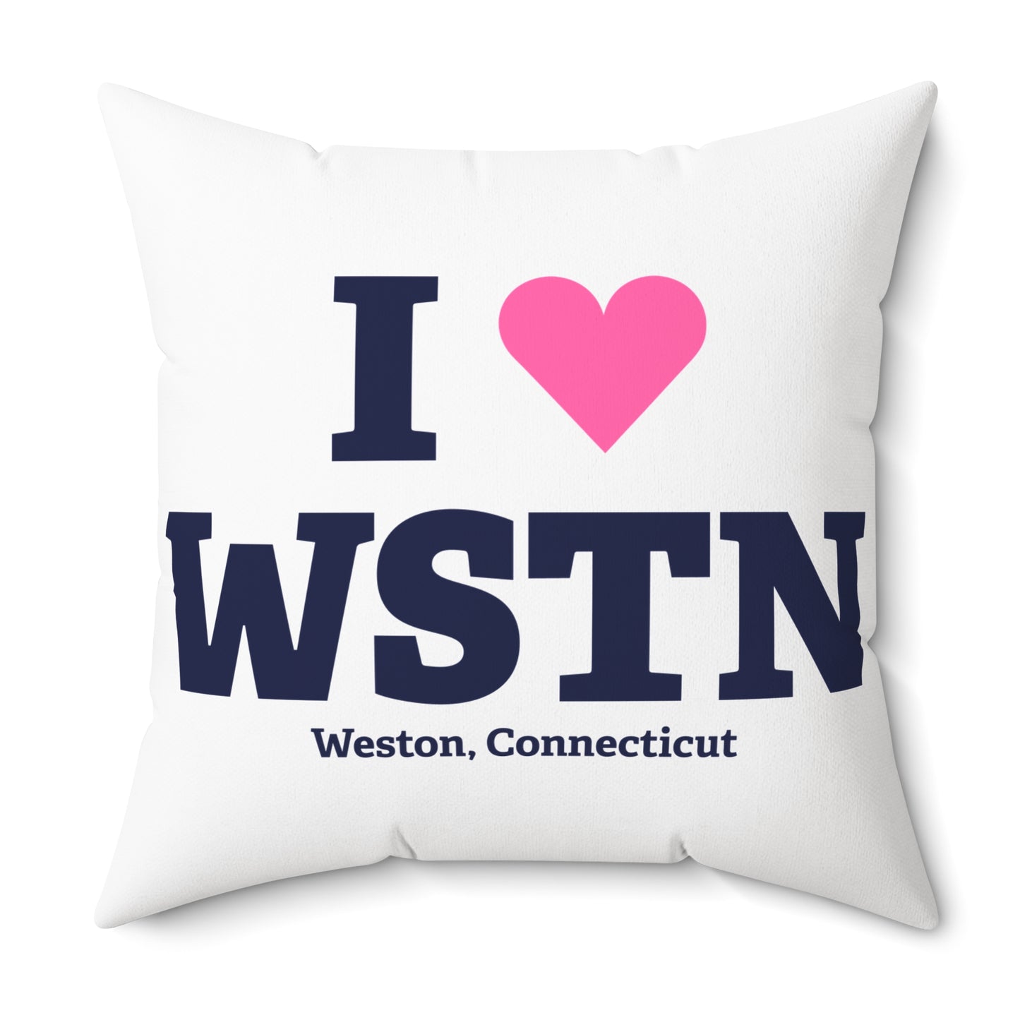 I Heart WSTN Spun Polyester Square Pillow