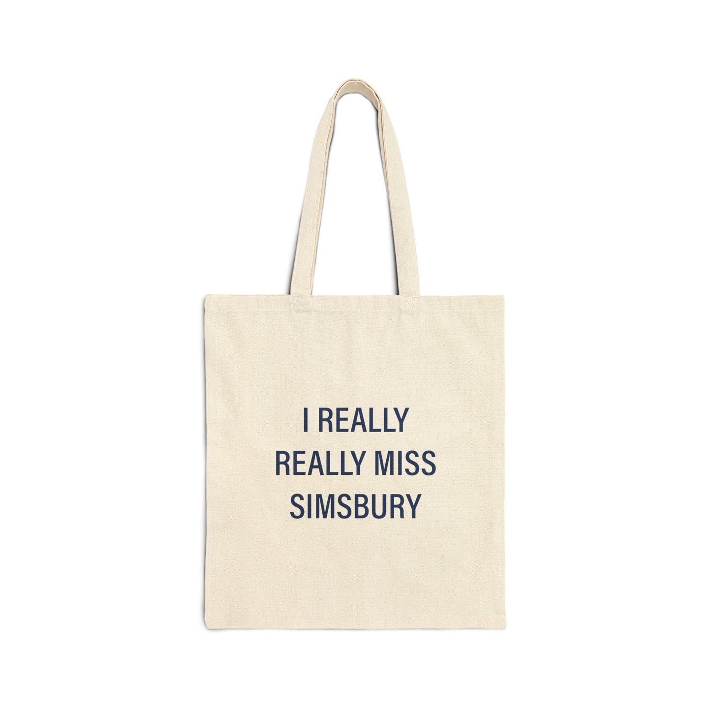 I Really Really Miss Simsbury Cotton Canvas Tote Bag