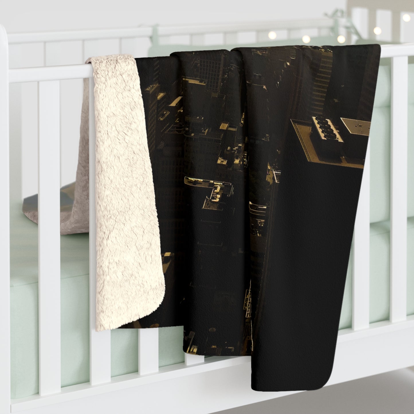 NYC Skyline Sherpa Fleece Blanket