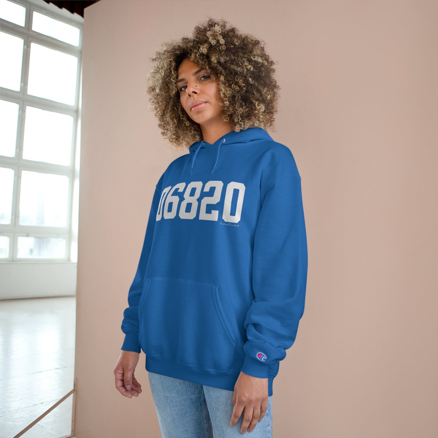 06820 - Darien CT Zip Code Champion Hoodie