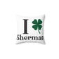 I Clover Sherman Spun Polyester Square Pillow