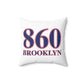 860 Brooklyn Red, White & Blue Spun Polyester Square Pillow