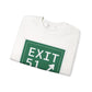 Vintage Exit 51  Merritt Parkway Sign Unisex Heavy Blend™ Crewneck Sweatshirt