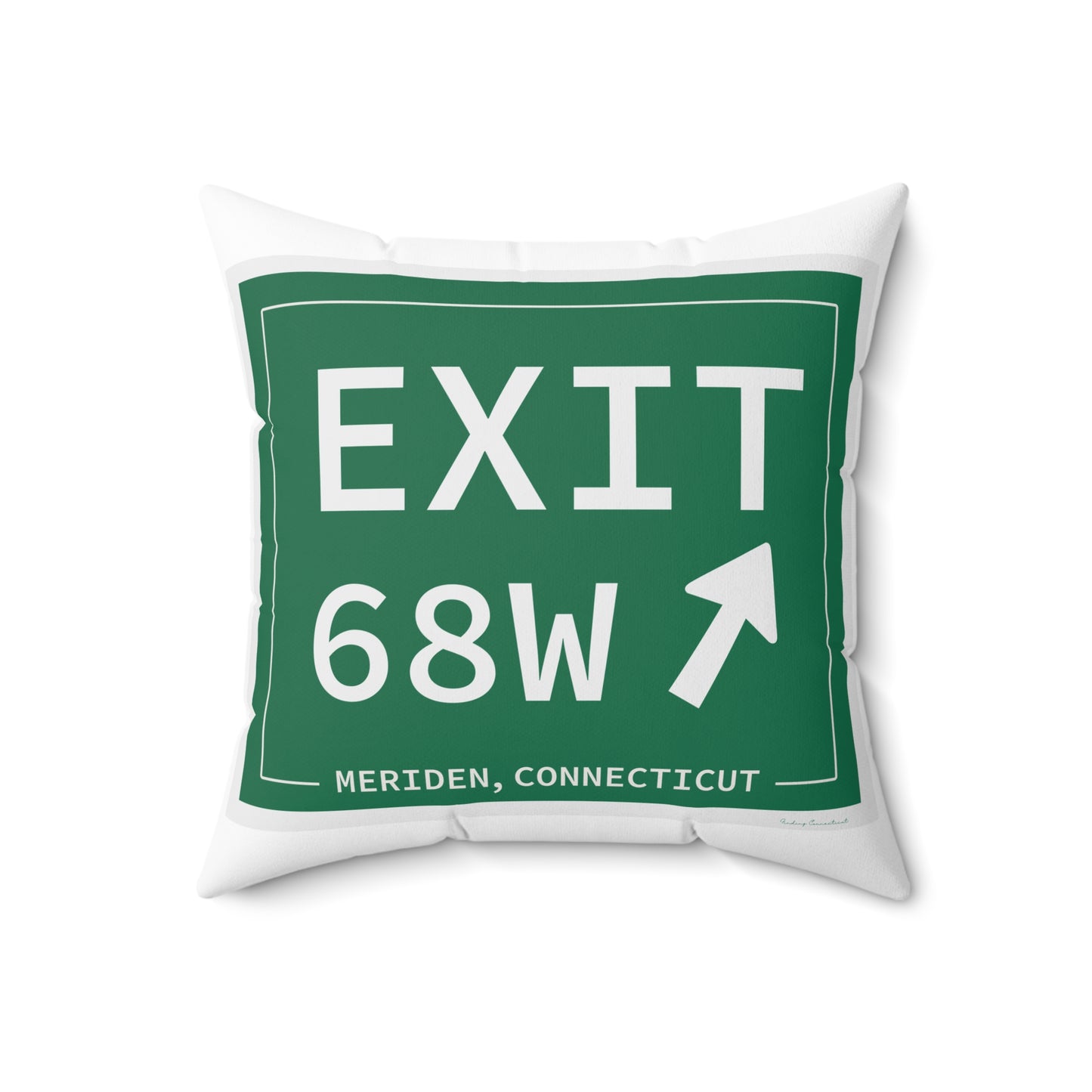 Vintage Exit 68W WCP Sign Spun Polyester Square Pillow