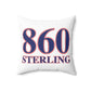 860 Sterling Red, White & Blue Spun Polyester Square Pillow