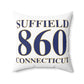 Suffield 860 Connecticut Polyester Square Pillow