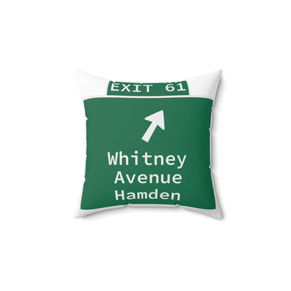 Vintage WCP Exit 61 Sign Spun Polyester Square Pillow