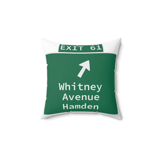 Vintage WCP Exit 61 Sign Spun Polyester Square Pillow