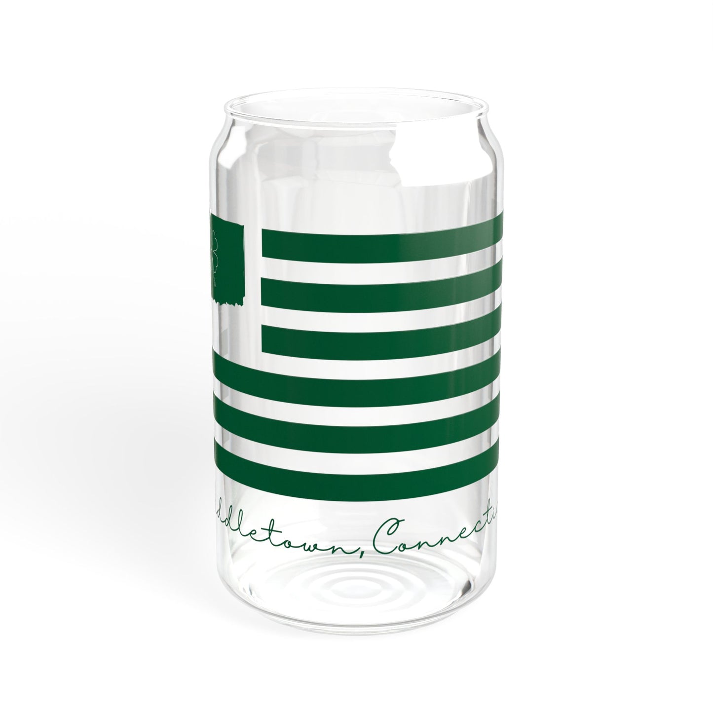 Middletown Connecticut St. Patrick’s Day Flag Sipper Glass, 16oz